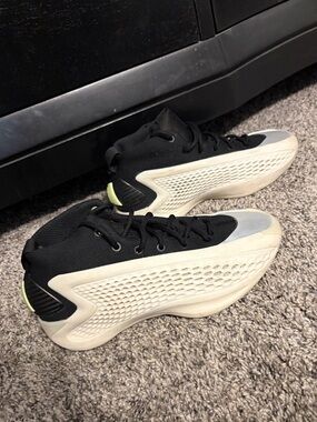Adidas AE 1 “Stormtrooper” Kids Black and Cream High-Top Sneaker Size 5